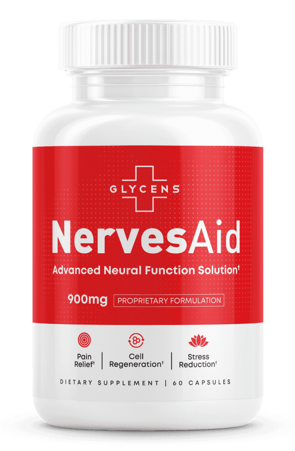 NervesAid by Glycens — advanced neural function support, 900mg, 60 capsules